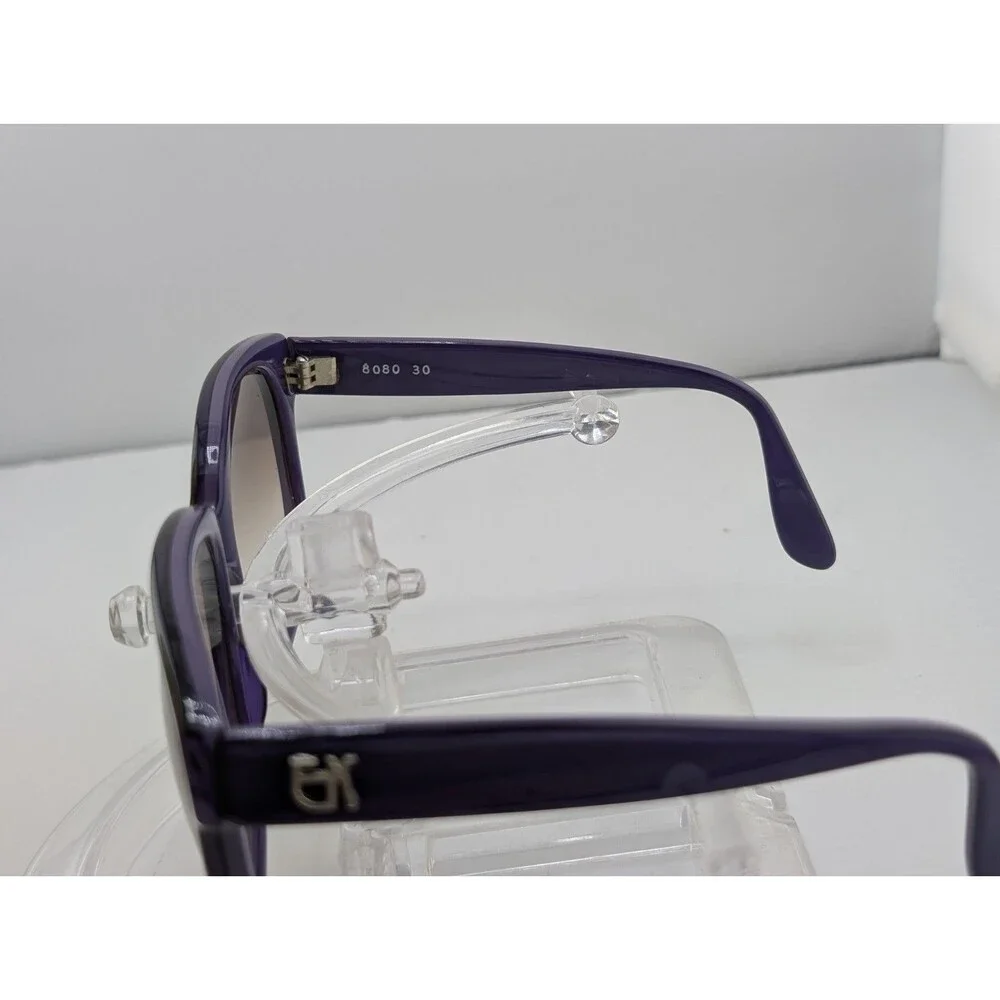 Vintage Emmanuelle Khanh Paris 8080 Purple Acetate Sunglasses France EUC